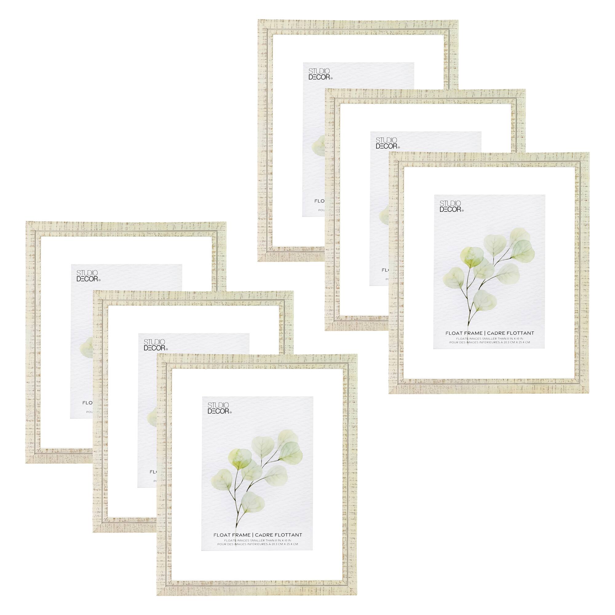 6 Pack: White 8" x 10" Wooden Float Frame by Studio Décor®